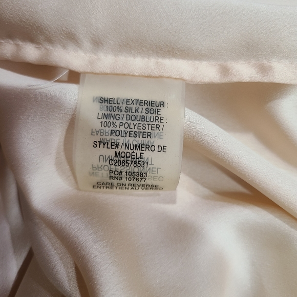 ALICE + OLIVIA Ivory Gold Metallic Beaded Bell Sleeve 3/4 Sheath Stripe S - Picture 12 of 16